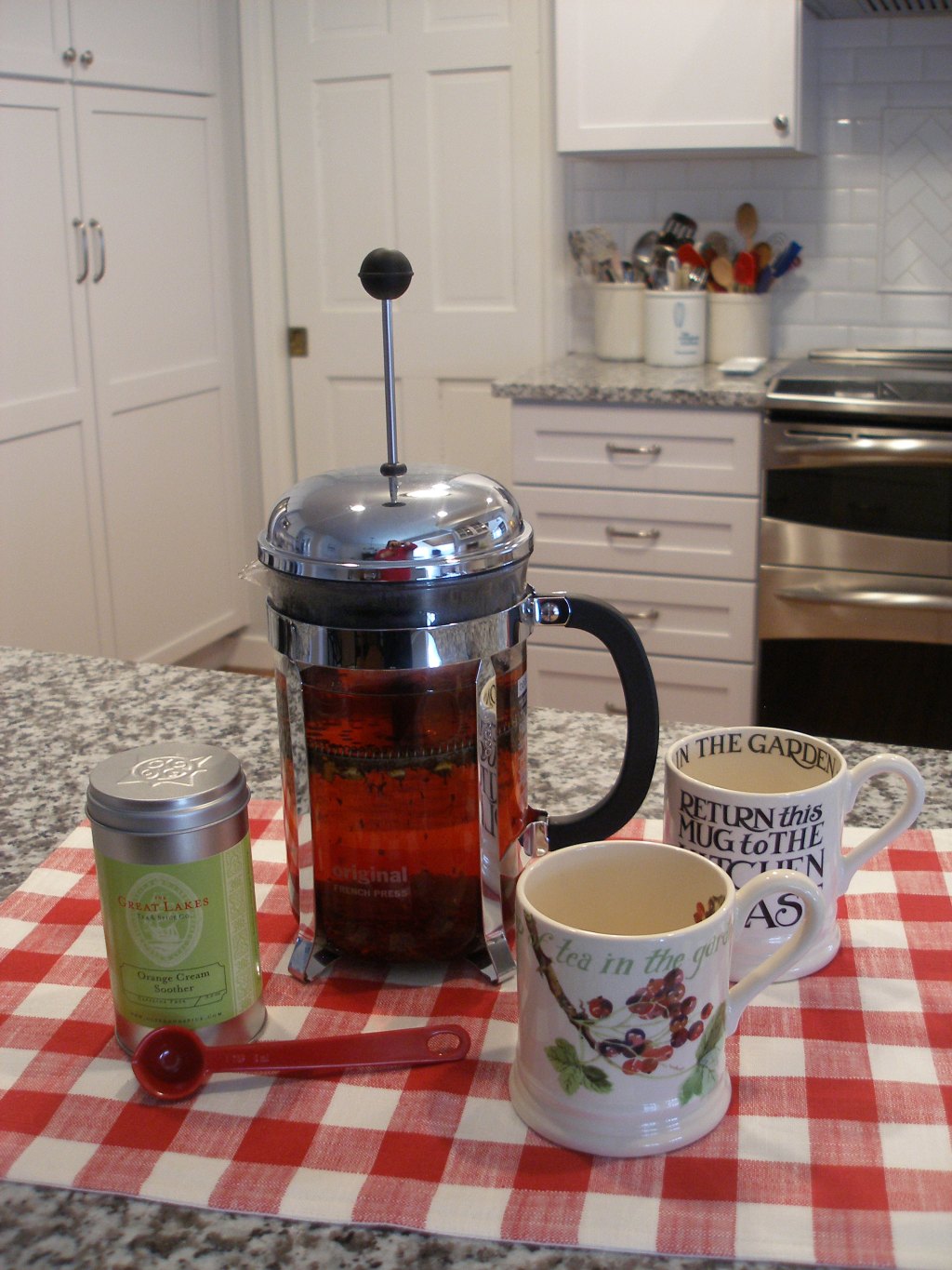 tea in a French press